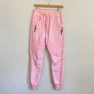 Uncle Ralph Vintage Jogger Pants Women Size Large Pink Drawstring Flaw